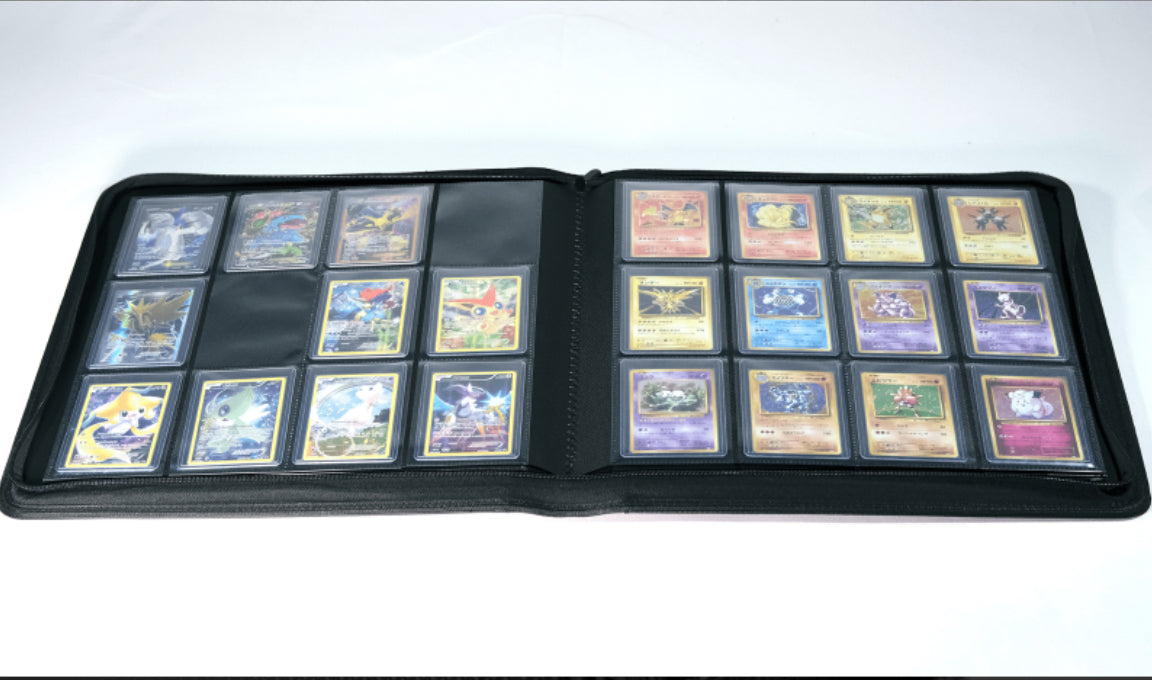 SleeveMySeal - Binder 12 Pocket Zippered per Toploader - Black