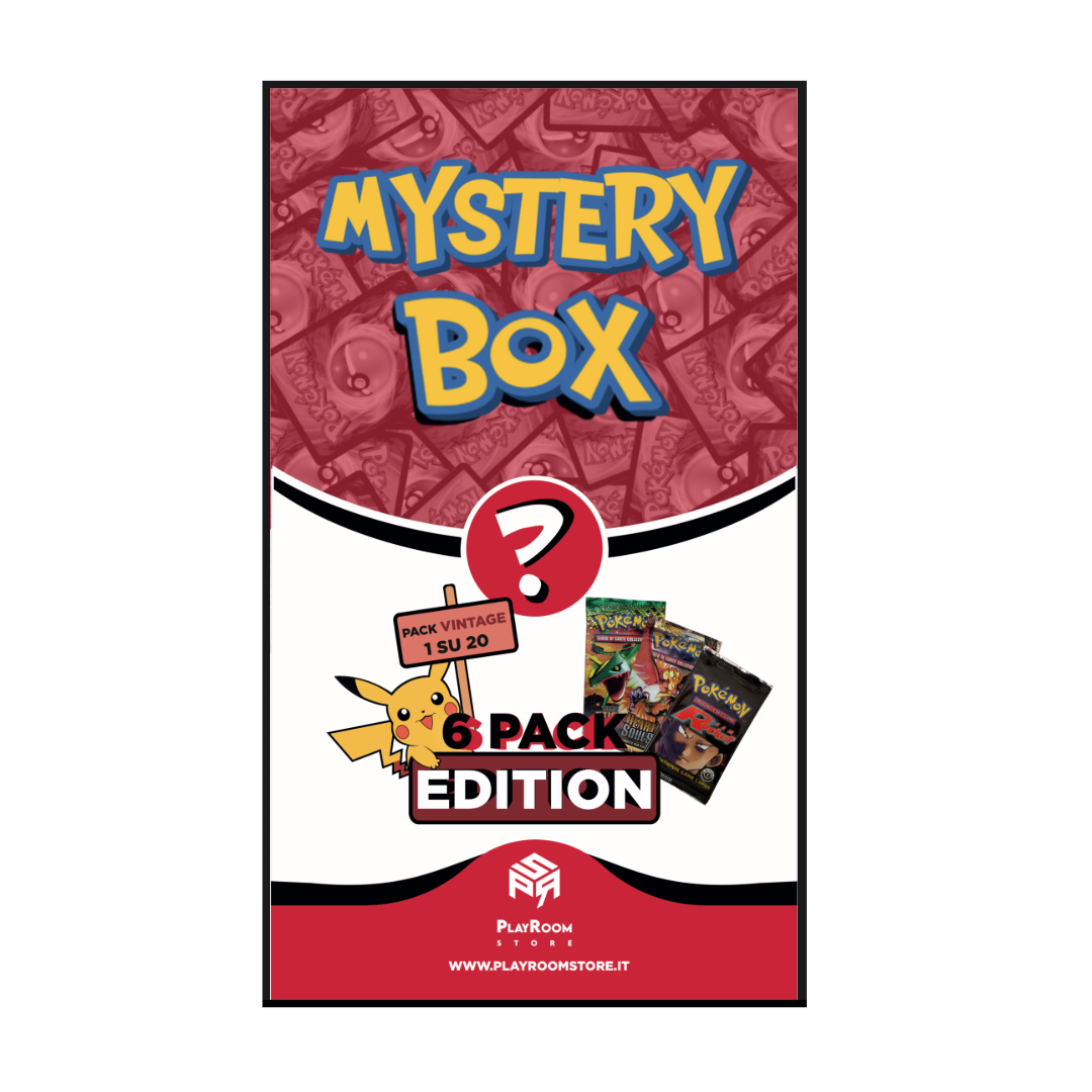 Mystery Box - 6 Pack Pokémon (Pack Vintage 1 su 20 Box)